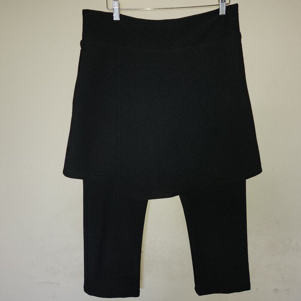 Melow by Melissa Bolduc Cropped Black Skirted Pants Size 14